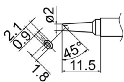 Жало Bakon T13-BCM2 - микроволна (Hakko T13-BCM2)