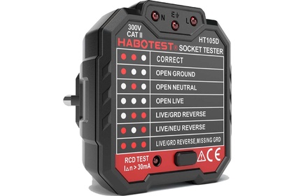 Тестер розеток и УЗО Habotest HT105D