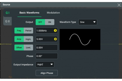 Опция двухканального генератора сигналов 50 МГц Rigol MHO900-AFG50