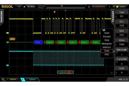 Программа для декодирования по протоколам RS-232, I2C, SPI RIGOL SD-DS2000A